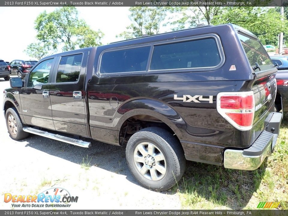 2013 Ford F150 XL SuperCrew 4x4 Tuxedo Black Metallic / Adobe Photo #2