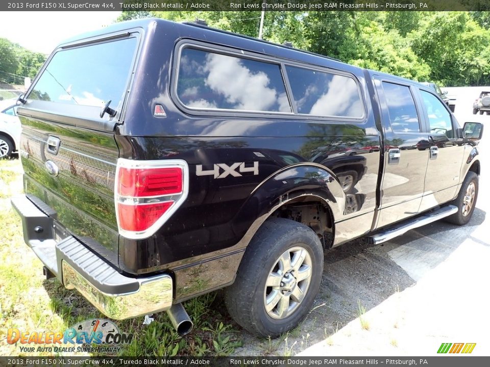 2013 Ford F150 XL SuperCrew 4x4 Tuxedo Black Metallic / Adobe Photo #3