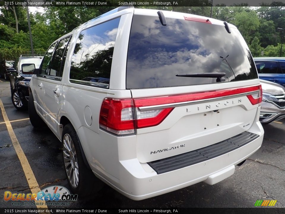 2015 Lincoln Navigator 4x4 White Platinum Tricoat / Dune Photo #2