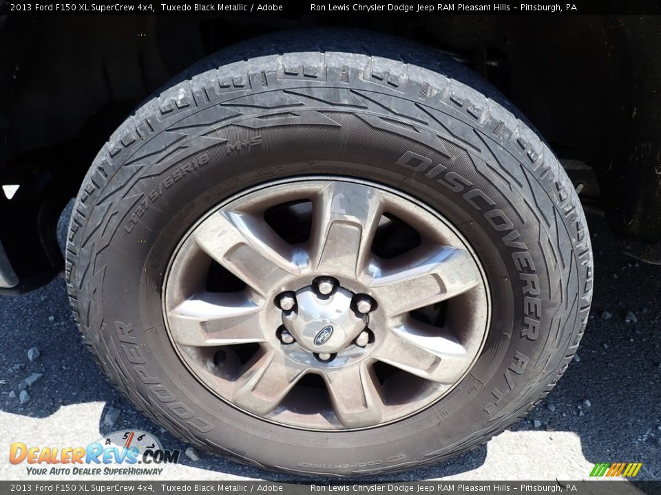 2013 Ford F150 XL SuperCrew 4x4 Tuxedo Black Metallic / Adobe Photo #5