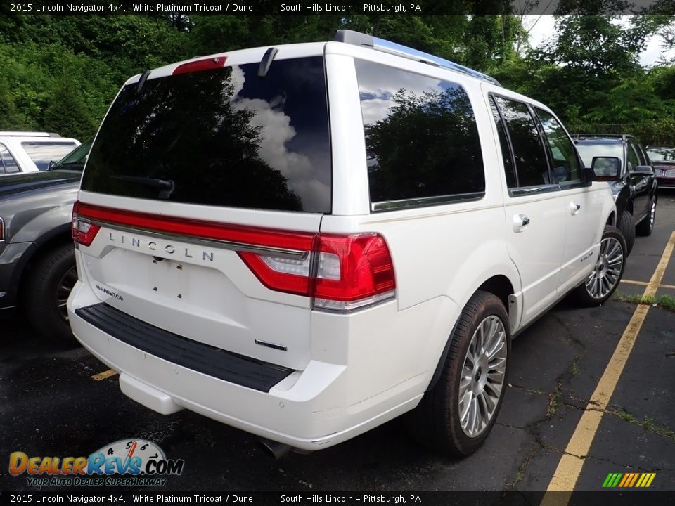 2015 Lincoln Navigator 4x4 White Platinum Tricoat / Dune Photo #4