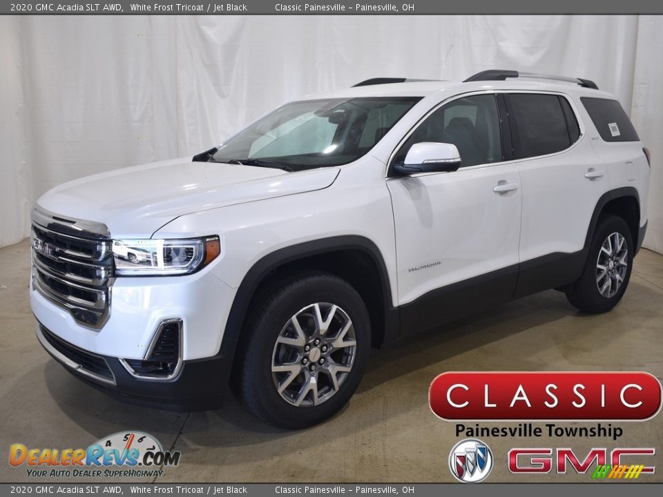 2020 GMC Acadia SLT AWD White Frost Tricoat / Jet Black Photo #1