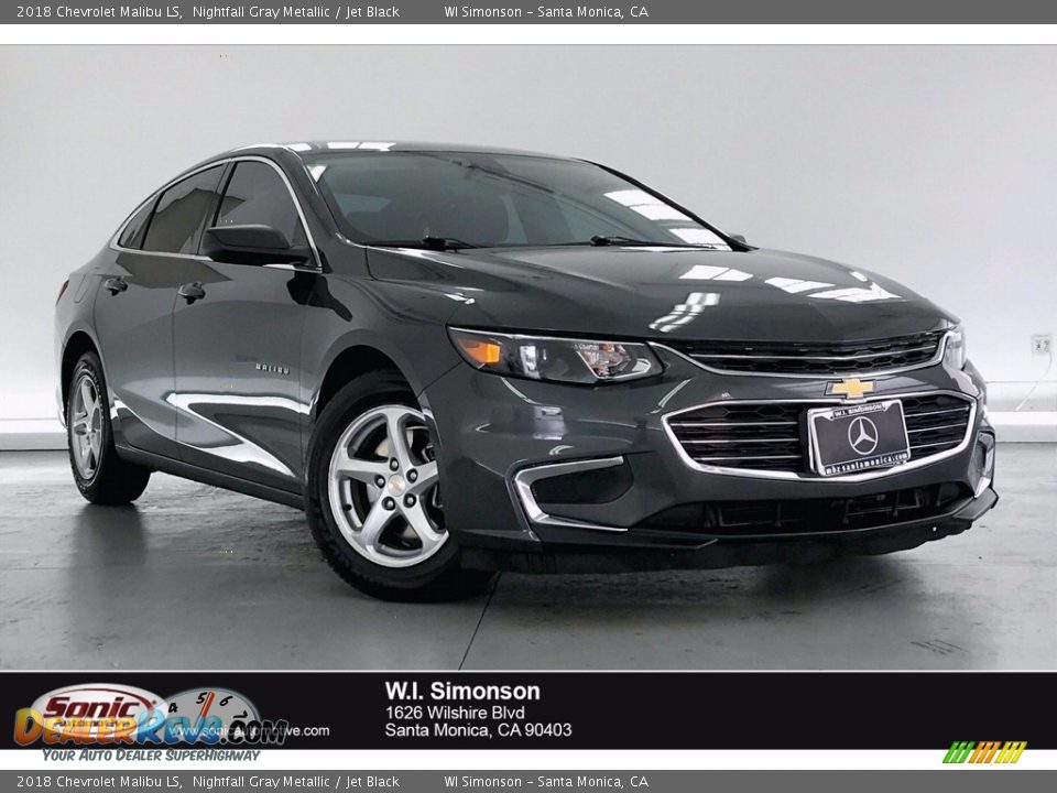 2018 Chevrolet Malibu LS Nightfall Gray Metallic / Jet Black Photo #1