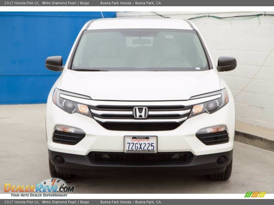 2017 Honda Pilot LX White Diamond Pearl / Beige Photo #7