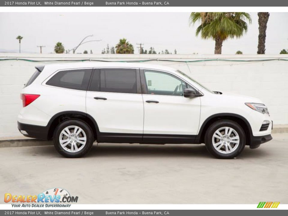 2017 Honda Pilot LX White Diamond Pearl / Beige Photo #12