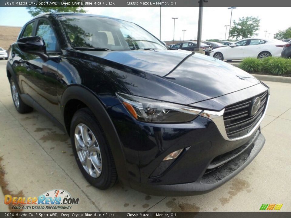 2020 Mazda CX-3 Sport AWD Deep Crystal Blue Mica / Black Photo #1