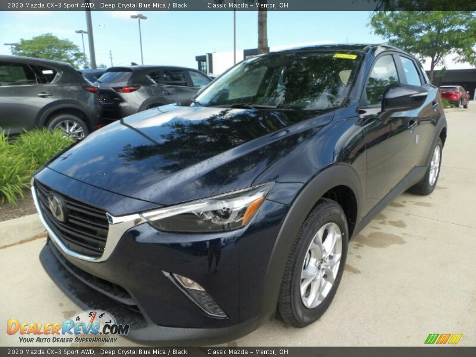 2020 Mazda CX-3 Sport AWD Deep Crystal Blue Mica / Black Photo #3