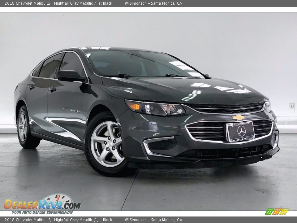 2018 Chevrolet Malibu LS Nightfall Gray Metallic / Jet Black Photo #34