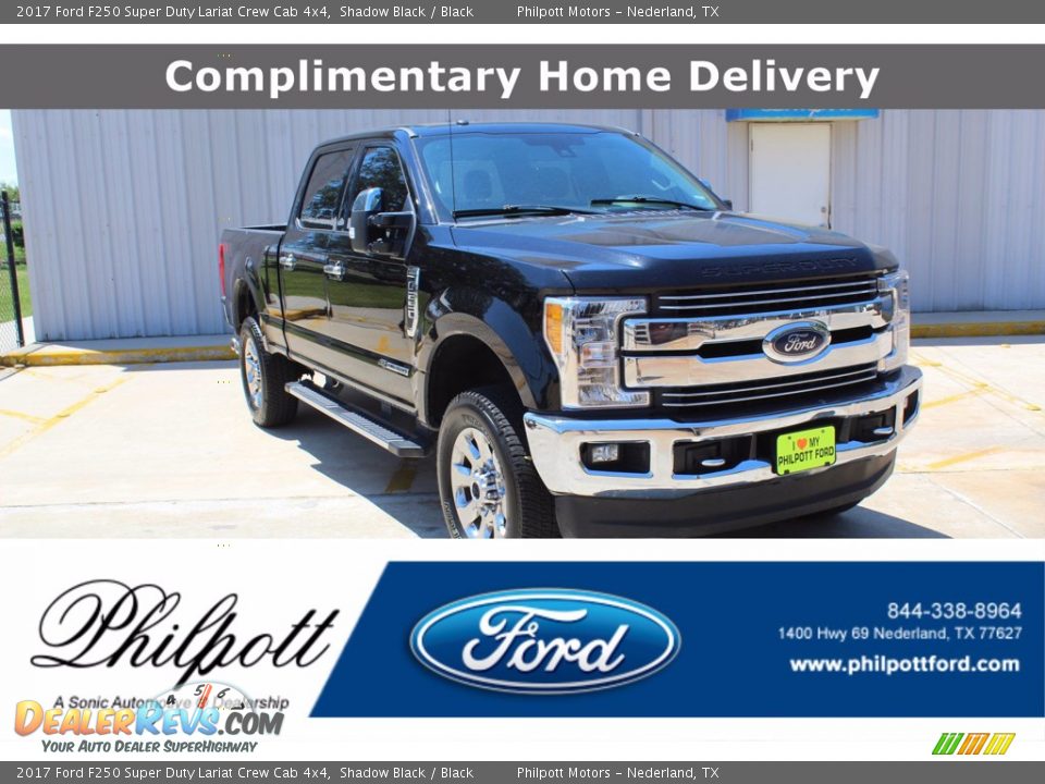2017 Ford F250 Super Duty Lariat Crew Cab 4x4 Shadow Black / Black Photo #1