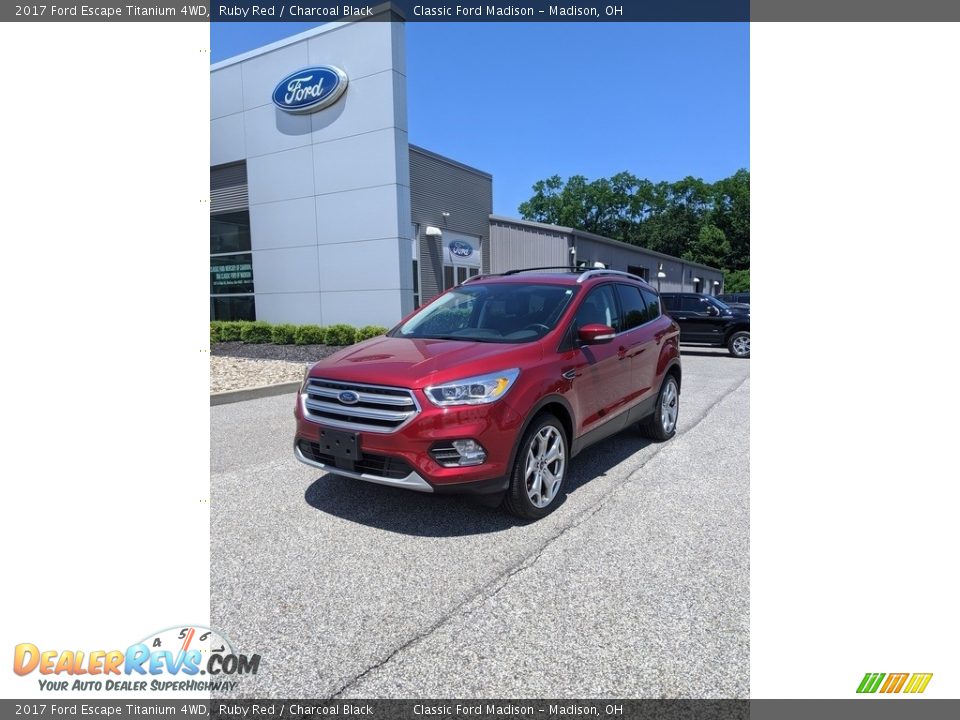 2017 Ford Escape Titanium 4WD Ruby Red / Charcoal Black Photo #1