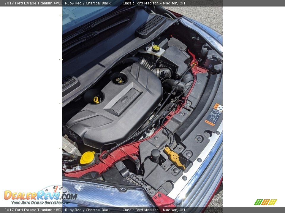 2017 Ford Escape Titanium 4WD Ruby Red / Charcoal Black Photo #2