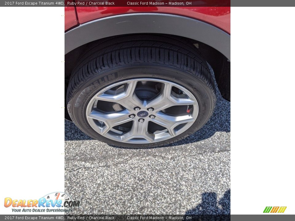 2017 Ford Escape Titanium 4WD Ruby Red / Charcoal Black Photo #4