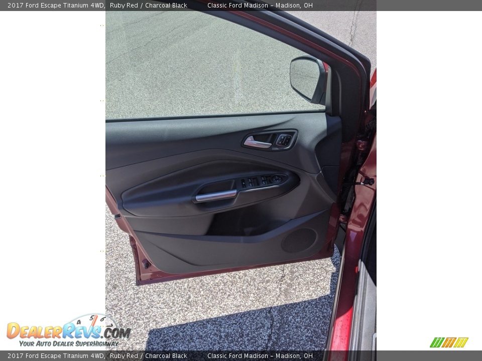 2017 Ford Escape Titanium 4WD Ruby Red / Charcoal Black Photo #6