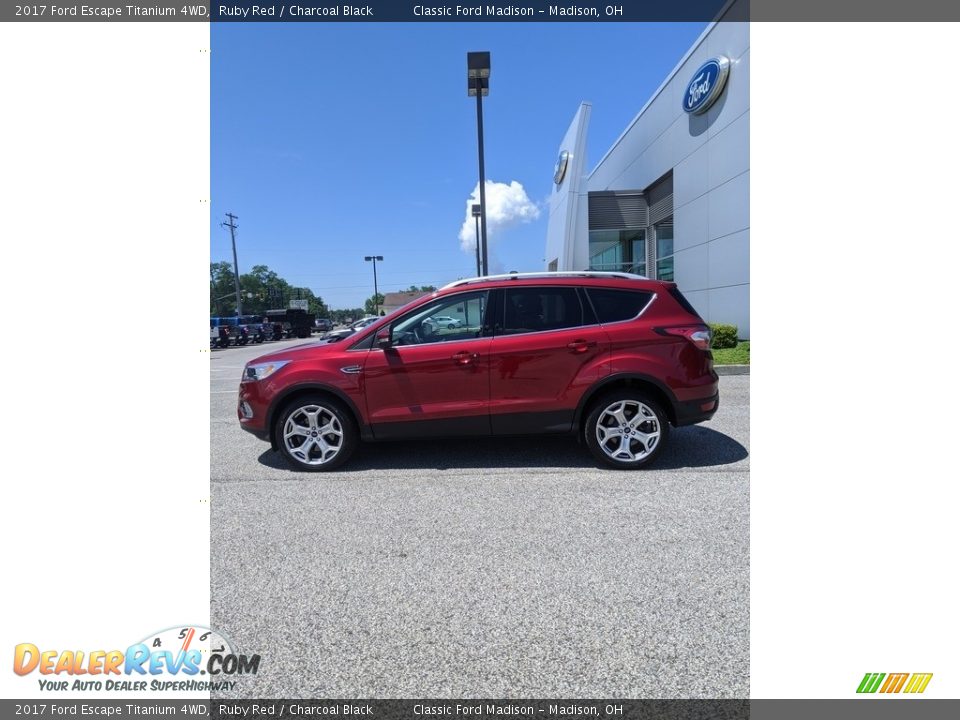 2017 Ford Escape Titanium 4WD Ruby Red / Charcoal Black Photo #10
