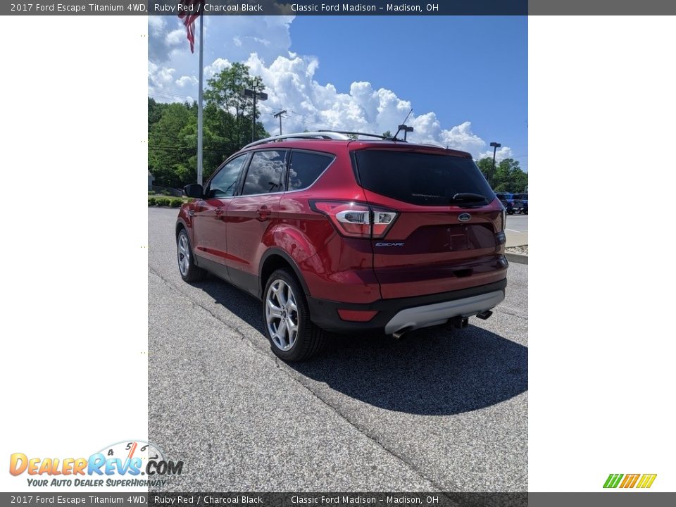 2017 Ford Escape Titanium 4WD Ruby Red / Charcoal Black Photo #11