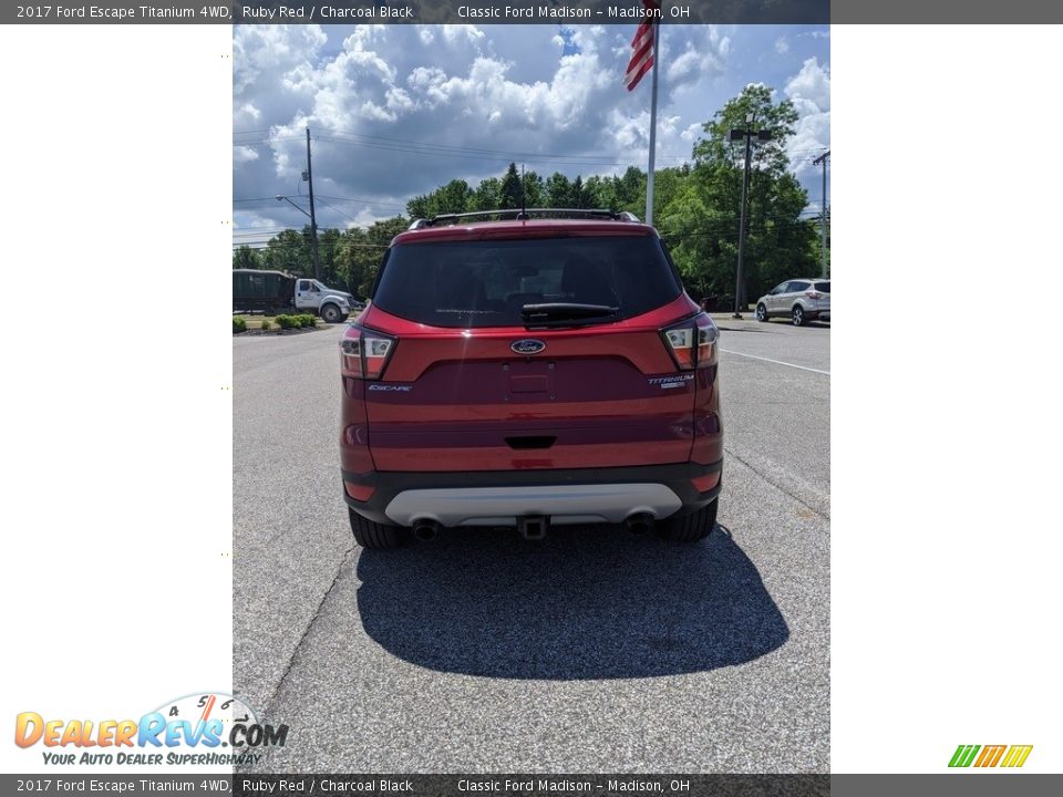 2017 Ford Escape Titanium 4WD Ruby Red / Charcoal Black Photo #12