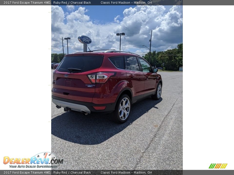 2017 Ford Escape Titanium 4WD Ruby Red / Charcoal Black Photo #13
