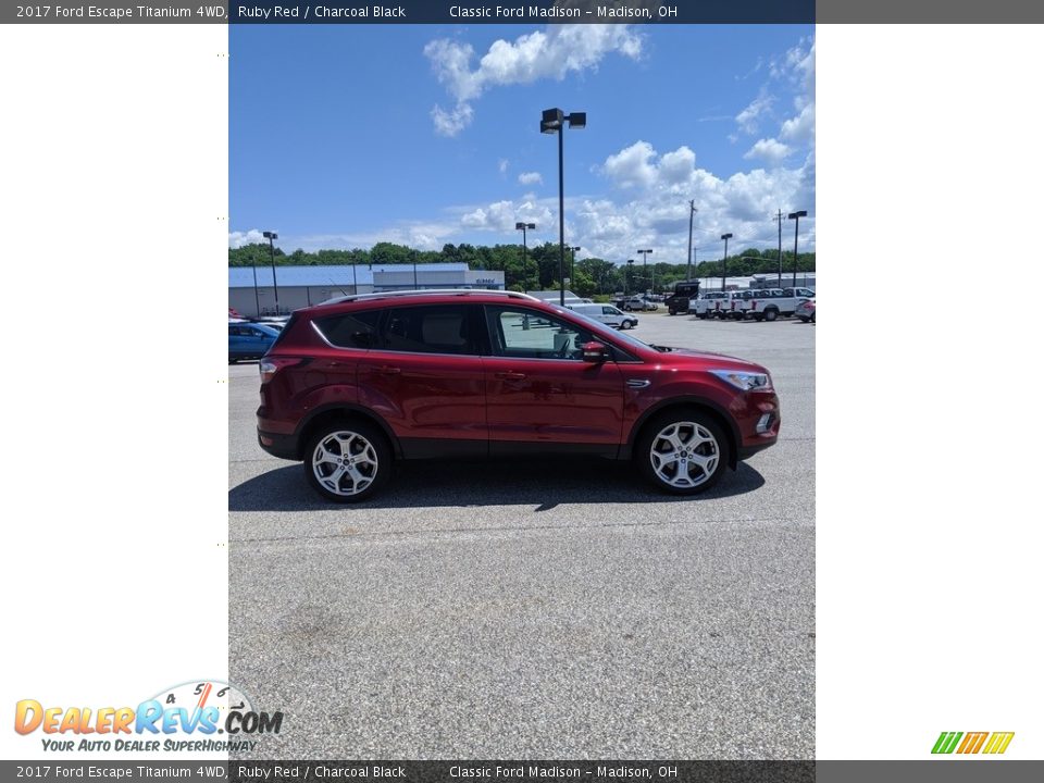 2017 Ford Escape Titanium 4WD Ruby Red / Charcoal Black Photo #14