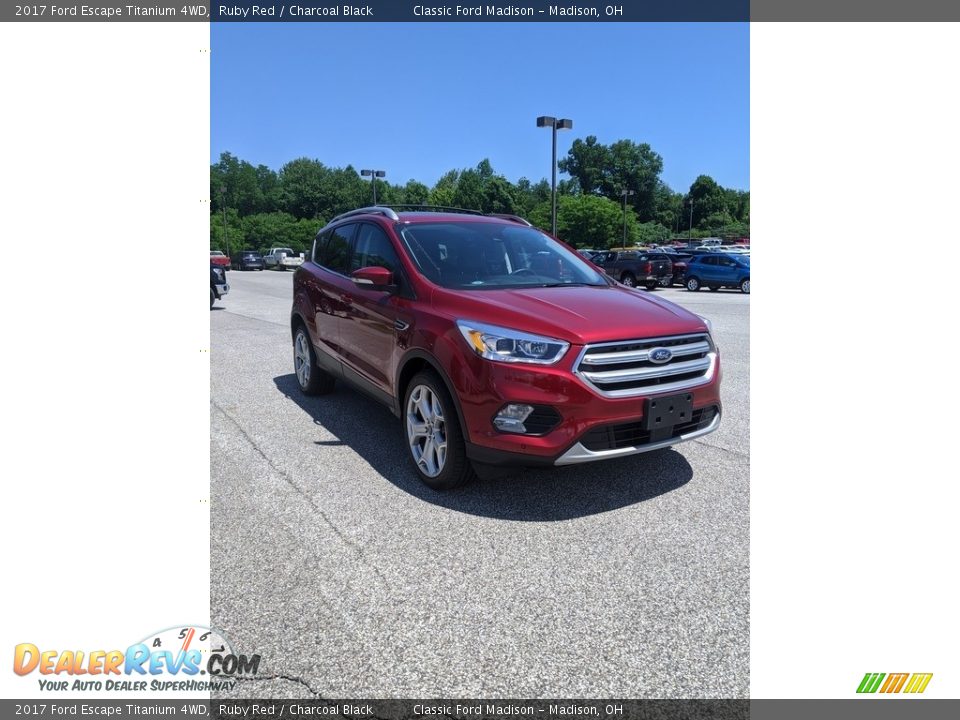 2017 Ford Escape Titanium 4WD Ruby Red / Charcoal Black Photo #15