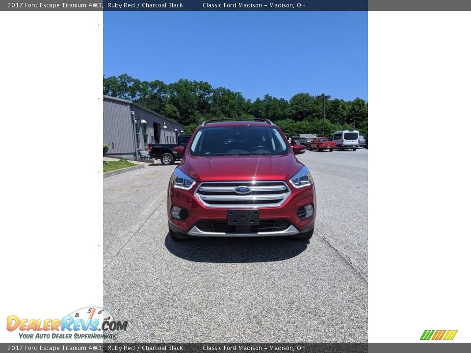 2017 Ford Escape Titanium 4WD Ruby Red / Charcoal Black Photo #16