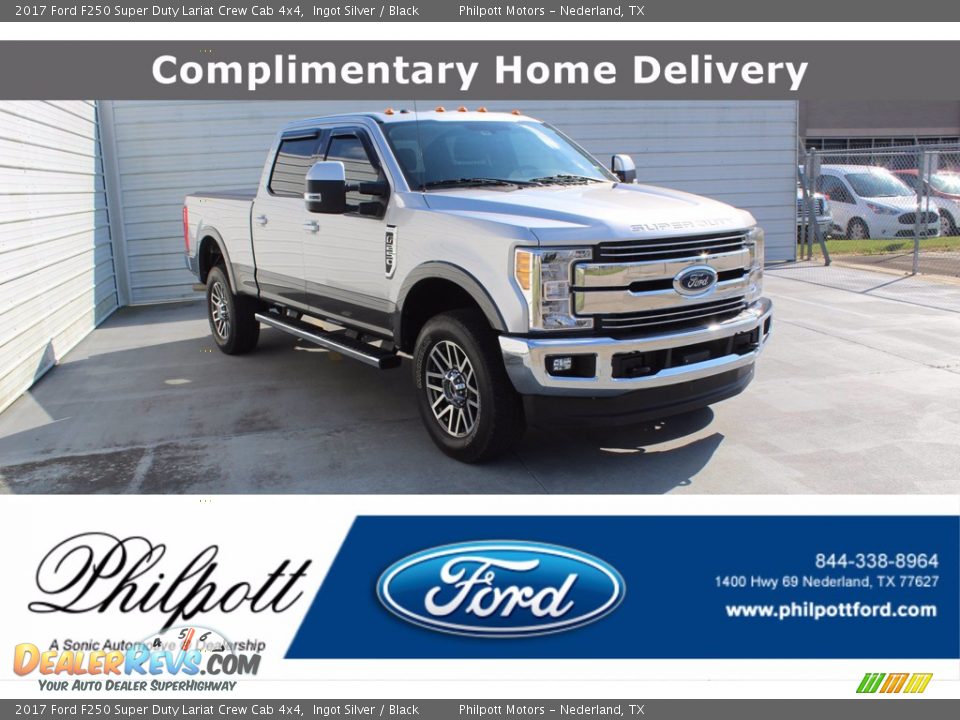 2017 Ford F250 Super Duty Lariat Crew Cab 4x4 Ingot Silver / Black Photo #1
