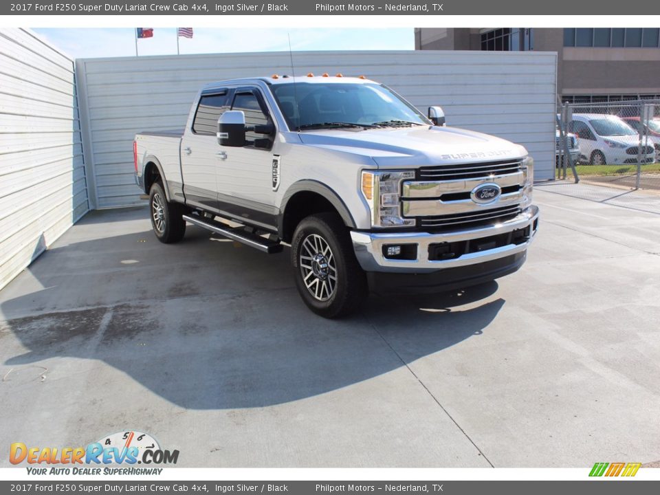 2017 Ford F250 Super Duty Lariat Crew Cab 4x4 Ingot Silver / Black Photo #2