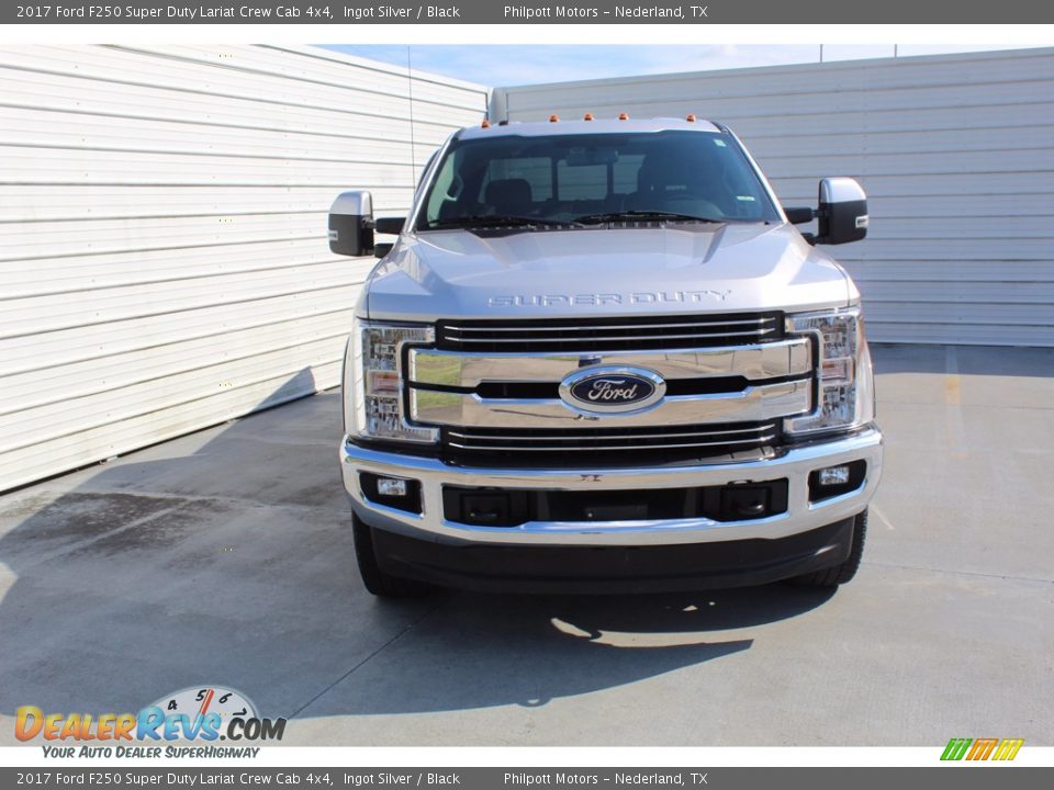 2017 Ford F250 Super Duty Lariat Crew Cab 4x4 Ingot Silver / Black Photo #3