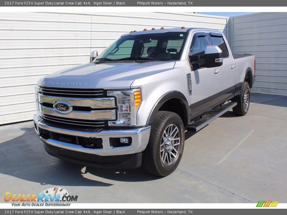 2017 Ford F250 Super Duty Lariat Crew Cab 4x4 Ingot Silver / Black Photo #4
