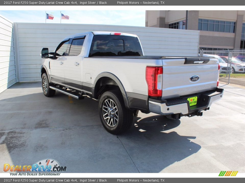 2017 Ford F250 Super Duty Lariat Crew Cab 4x4 Ingot Silver / Black Photo #7