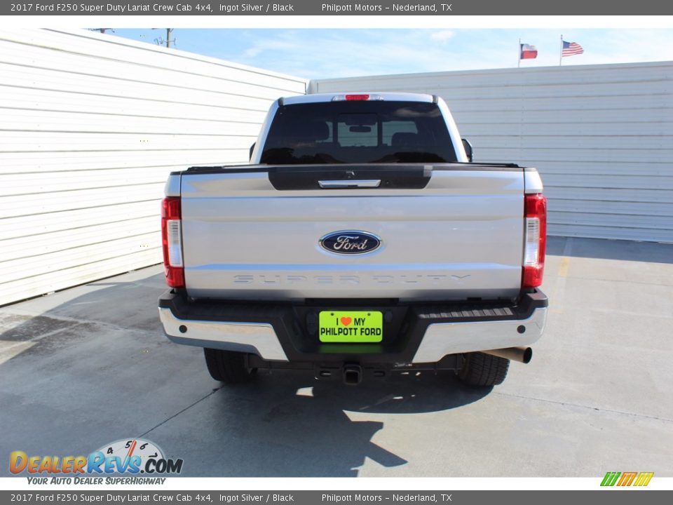 2017 Ford F250 Super Duty Lariat Crew Cab 4x4 Ingot Silver / Black Photo #8