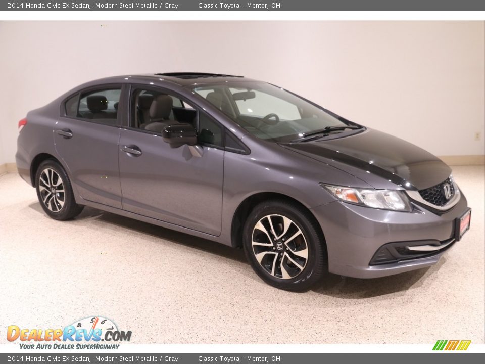 2014 Honda Civic EX Sedan Modern Steel Metallic / Gray Photo #1