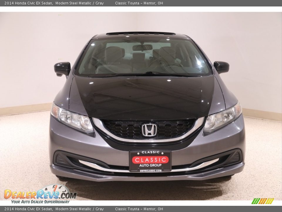 2014 Honda Civic EX Sedan Modern Steel Metallic / Gray Photo #2