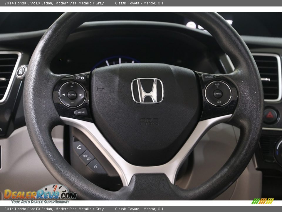2014 Honda Civic EX Sedan Modern Steel Metallic / Gray Photo #7