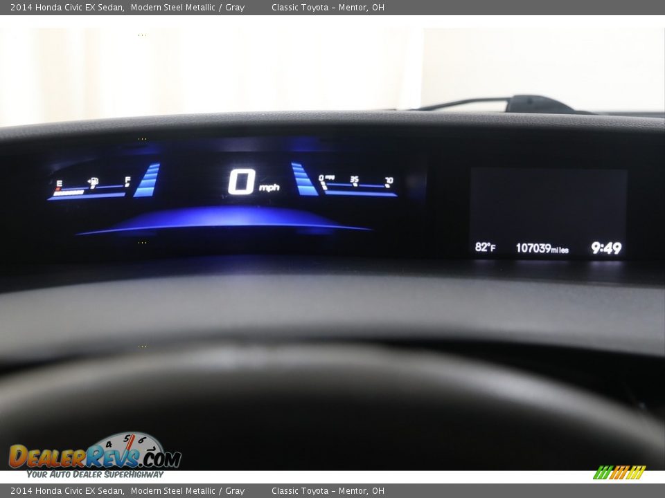 2014 Honda Civic EX Sedan Modern Steel Metallic / Gray Photo #9