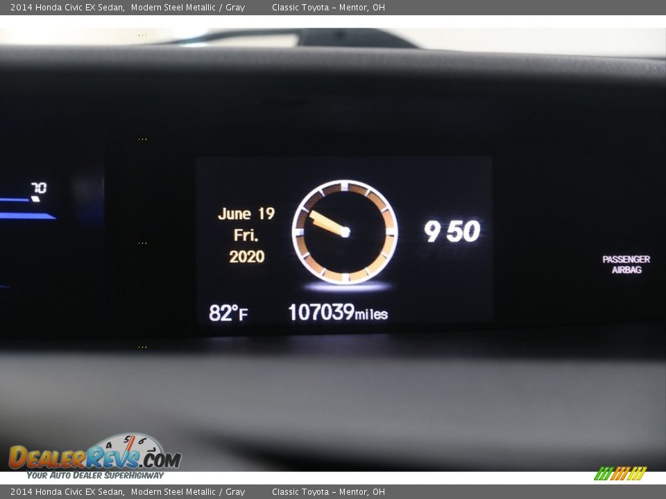 2014 Honda Civic EX Sedan Modern Steel Metallic / Gray Photo #11