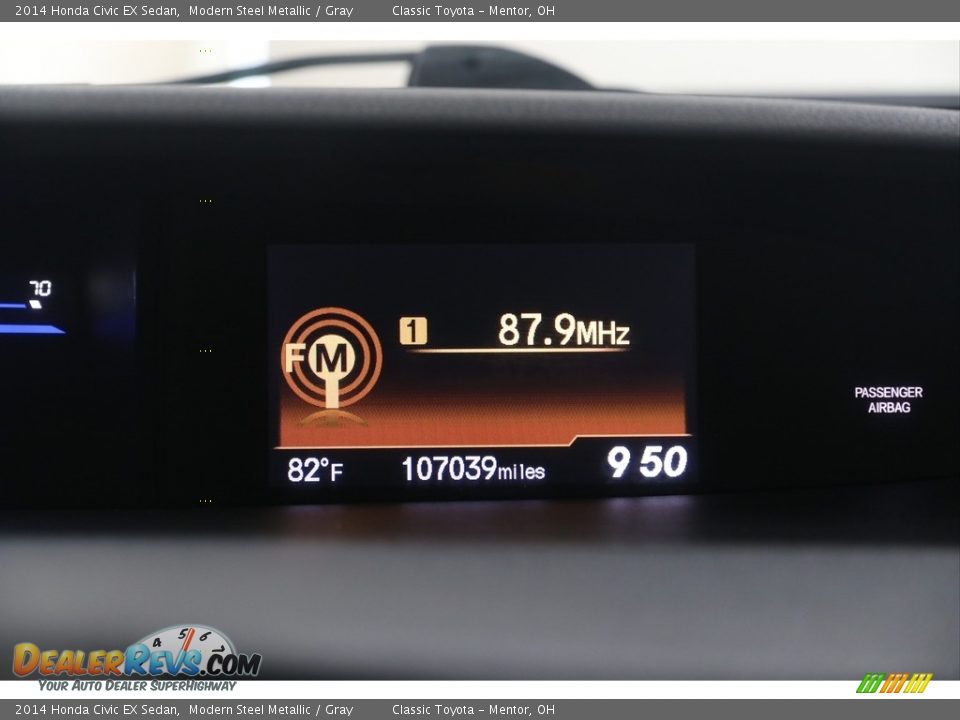 2014 Honda Civic EX Sedan Modern Steel Metallic / Gray Photo #12