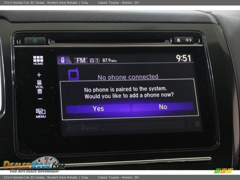 2014 Honda Civic EX Sedan Modern Steel Metallic / Gray Photo #15