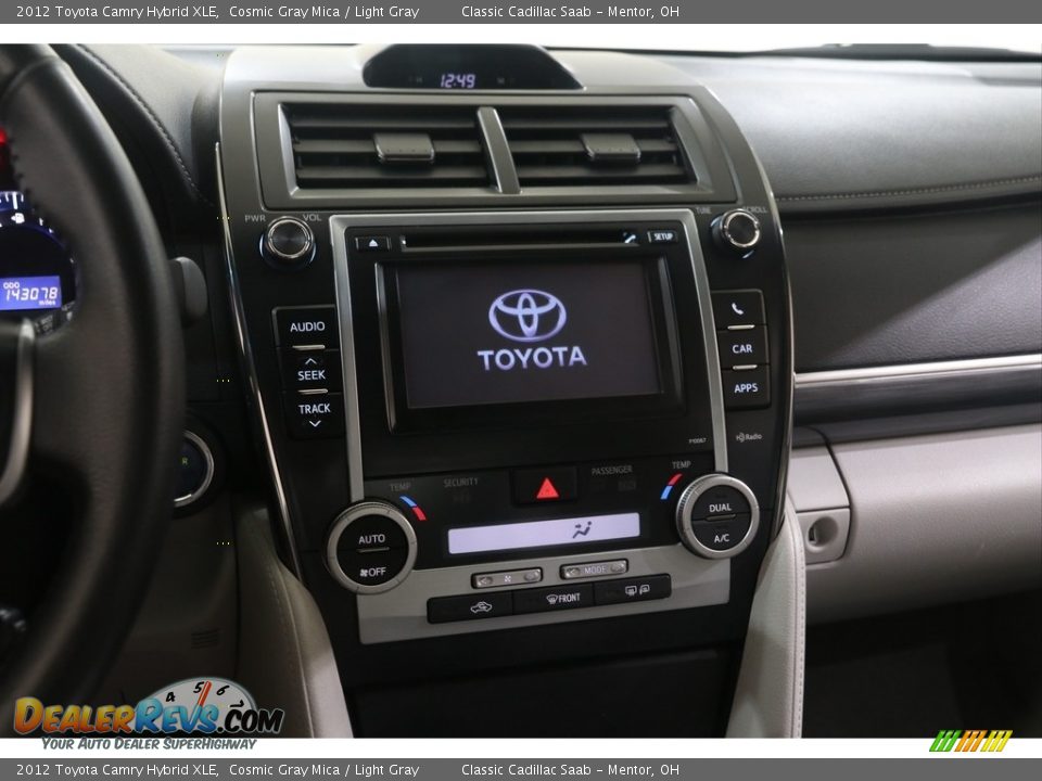 2012 Toyota Camry Hybrid XLE Cosmic Gray Mica / Light Gray Photo #9