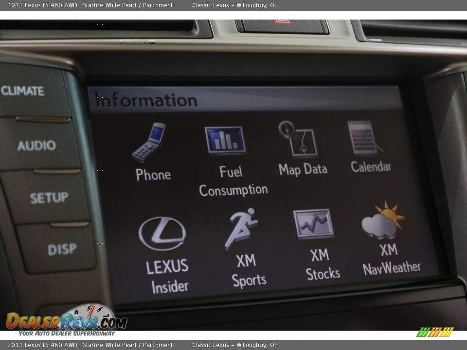 2011 Lexus LS 460 AWD Starfire White Pearl / Parchment Photo #24