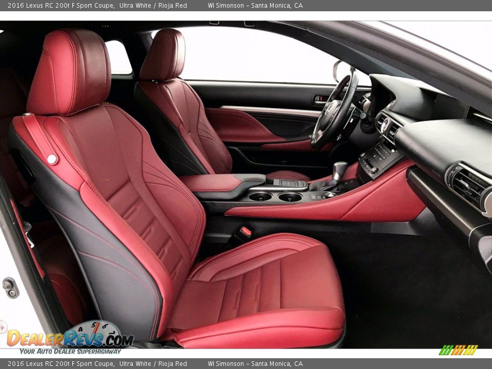 Rioja Red Interior - 2016 Lexus RC 200t F Sport Coupe Photo #6