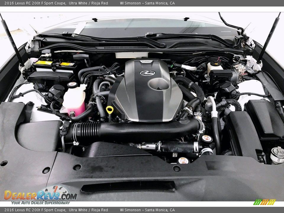 2016 Lexus RC 200t F Sport Coupe 2.0 Liter Turbocharged DOHC 16-Valve VVT-i 4 Cylinder Engine Photo #9
