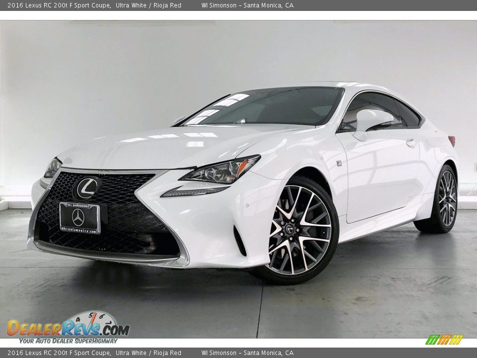 Ultra White 2016 Lexus RC 200t F Sport Coupe Photo #12