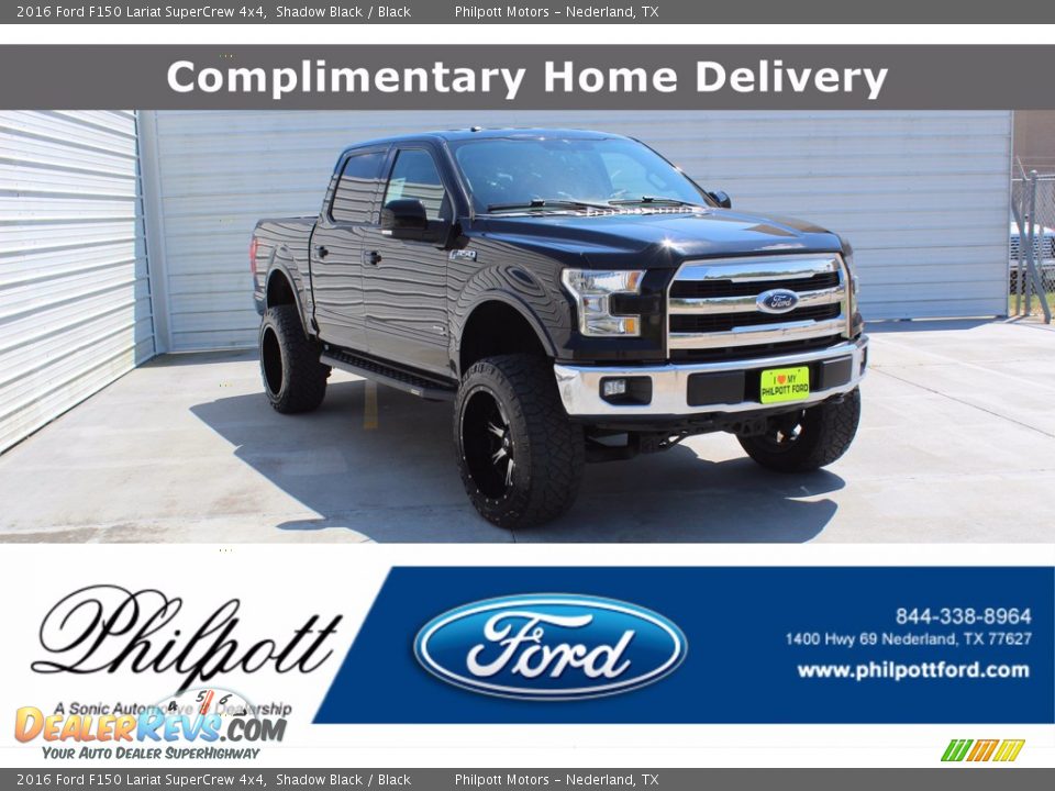 2016 Ford F150 Lariat SuperCrew 4x4 Shadow Black / Black Photo #1