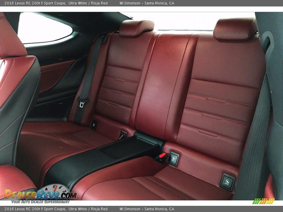 Rear Seat of 2016 Lexus RC 200t F Sport Coupe Photo #15