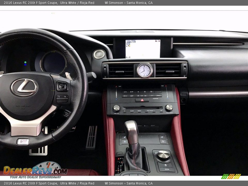 Dashboard of 2016 Lexus RC 200t F Sport Coupe Photo #17