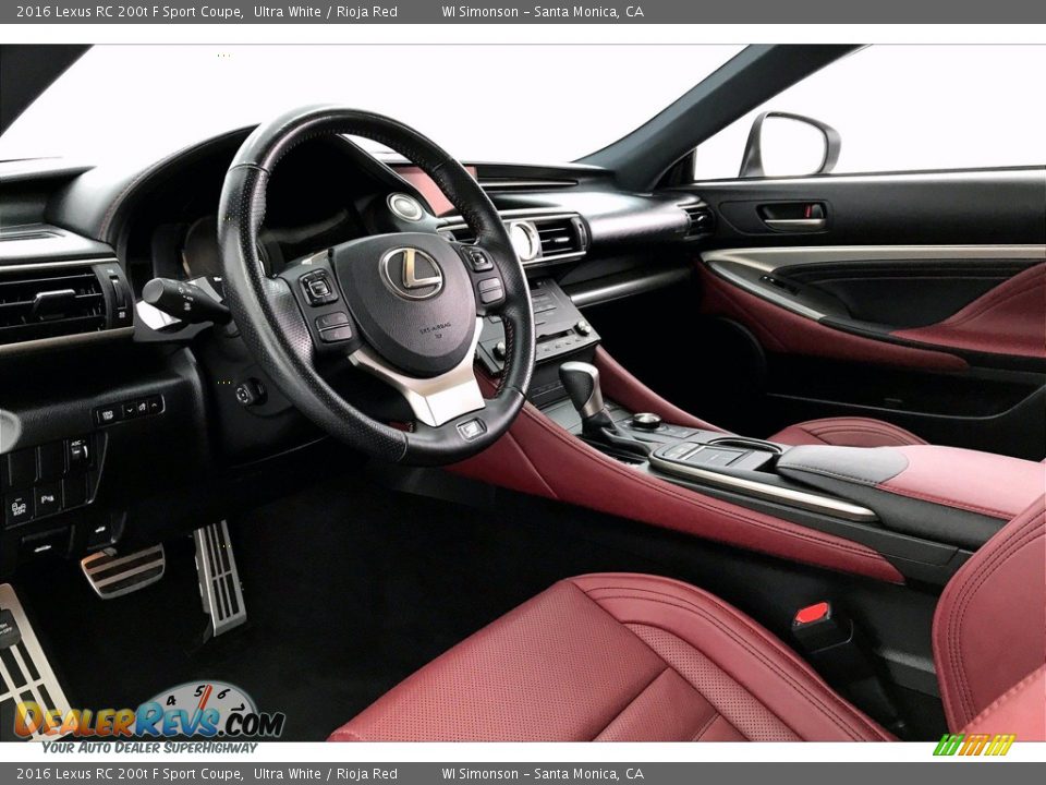 Rioja Red Interior - 2016 Lexus RC 200t F Sport Coupe Photo #22