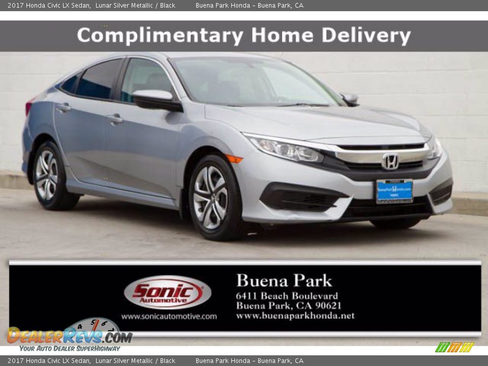 2017 Honda Civic LX Sedan Lunar Silver Metallic / Black Photo #1