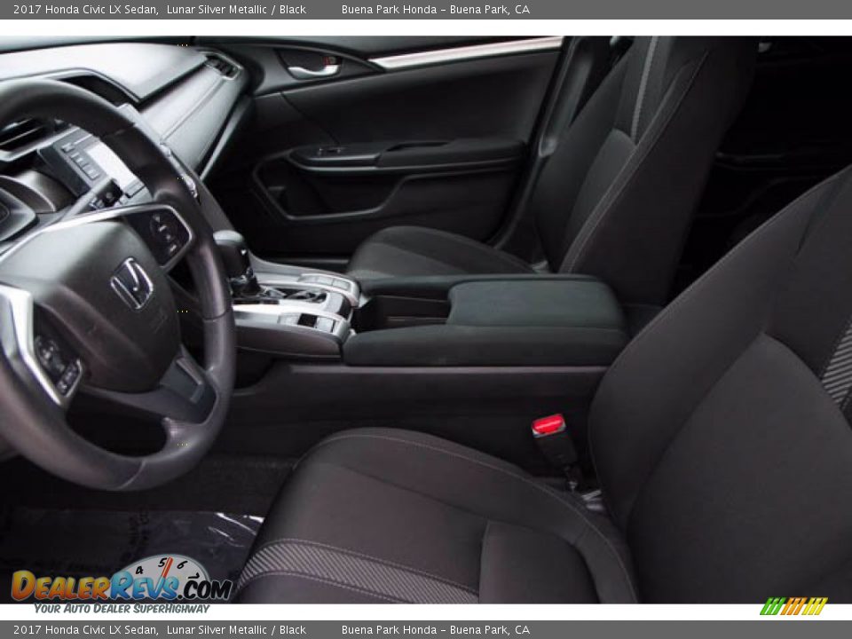 2017 Honda Civic LX Sedan Lunar Silver Metallic / Black Photo #3