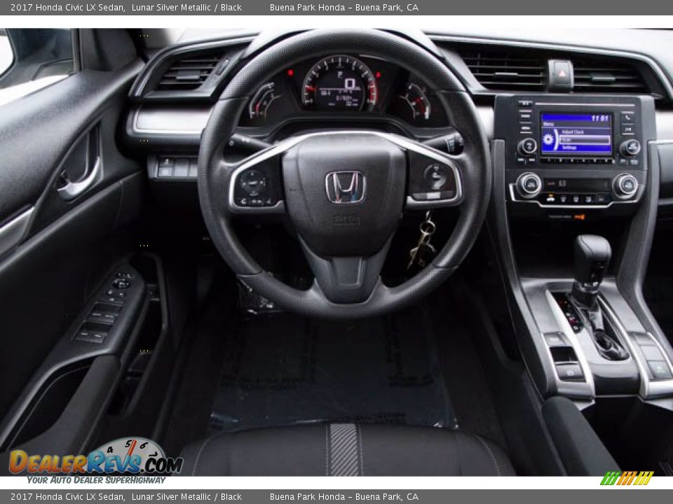 2017 Honda Civic LX Sedan Lunar Silver Metallic / Black Photo #5