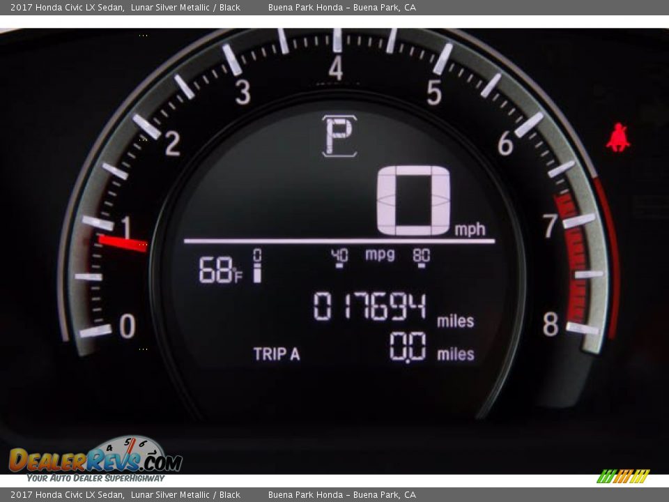 2017 Honda Civic LX Sedan Lunar Silver Metallic / Black Photo #6
